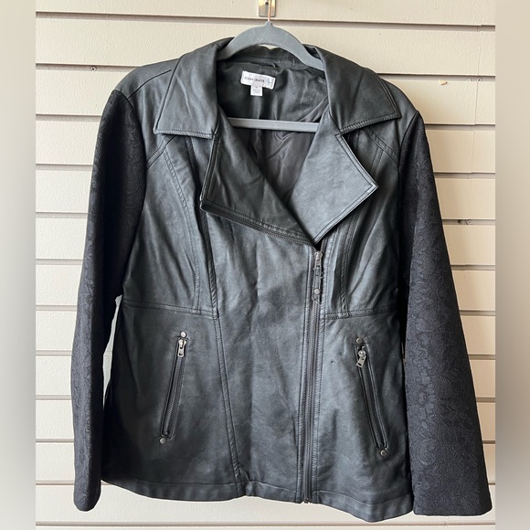 Susan Graver Women’s Black Faux Leather Jacket. Size M. New! - Picture 1 of 3